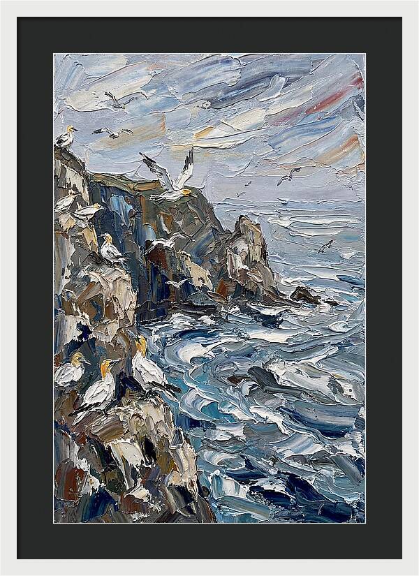 Seabirds Over Coastal Cliffs