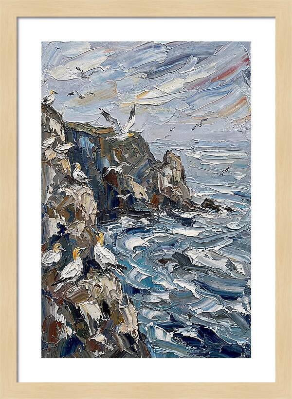 Seabirds Over Coastal Cliffs