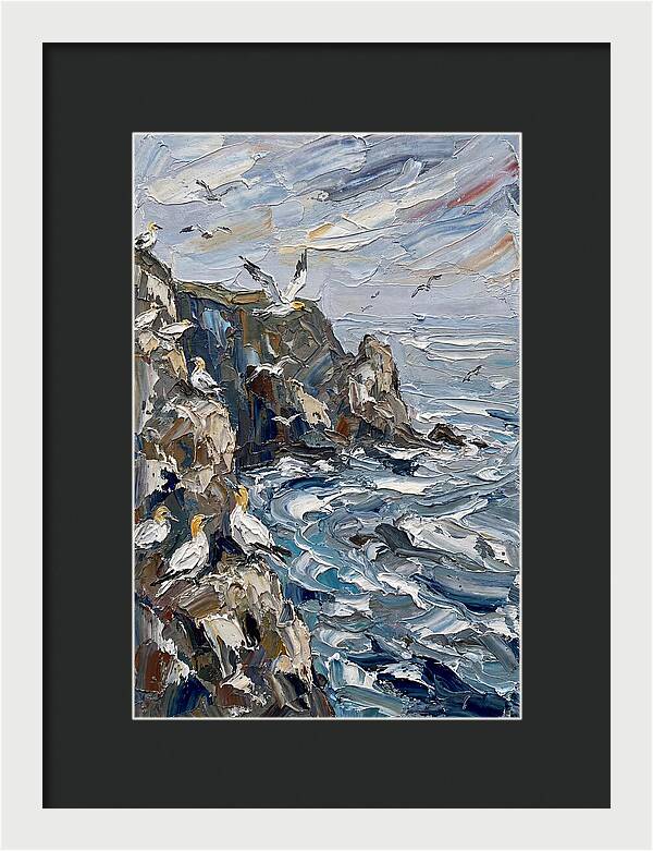 Seabirds Over Coastal Cliffs