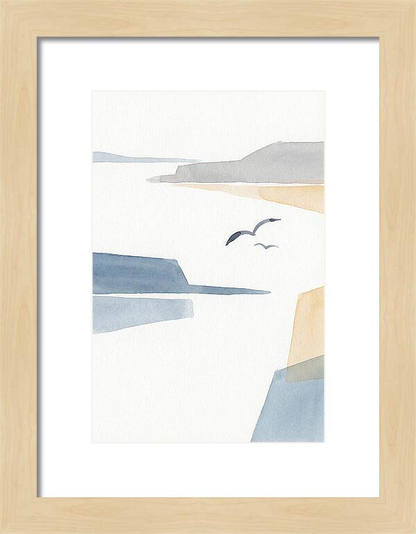 Seabirds Over Tranquil Waters