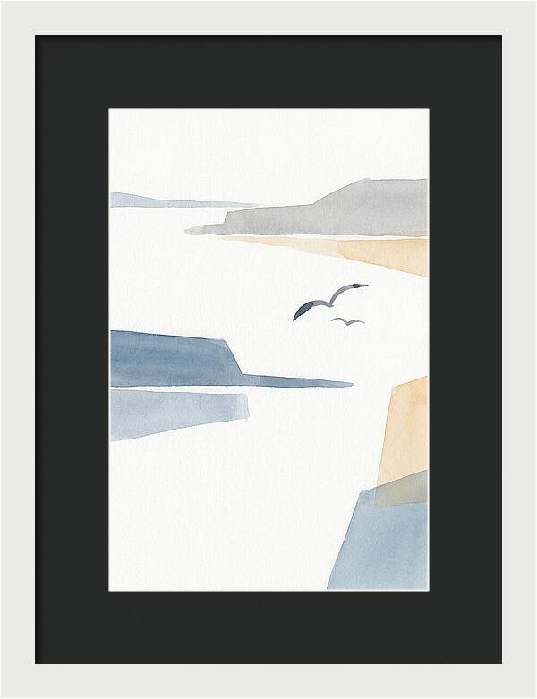 Seabirds Over Tranquil Waters