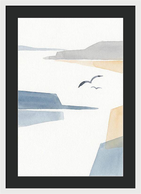 Seabirds Over Tranquil Waters