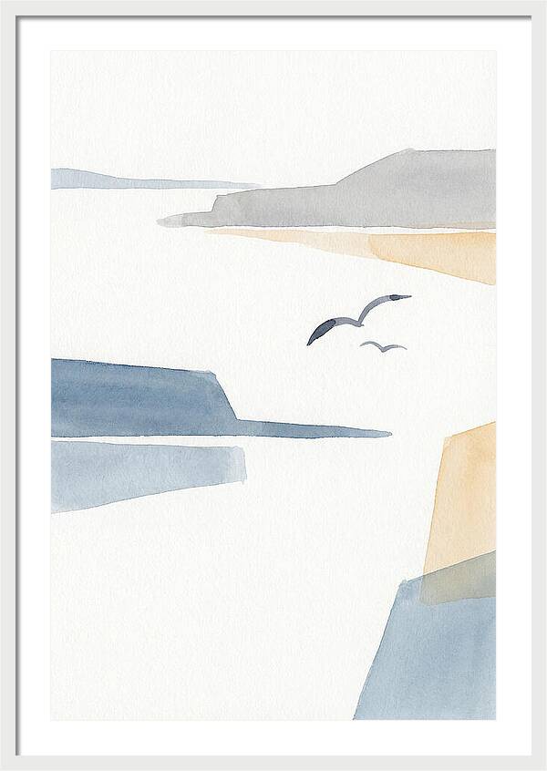 Seabirds Over Tranquil Waters