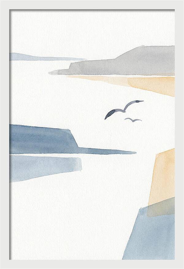Seabirds Over Tranquil Waters