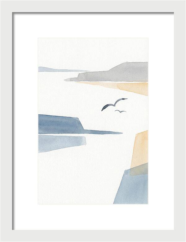 Seabirds Over Tranquil Waters