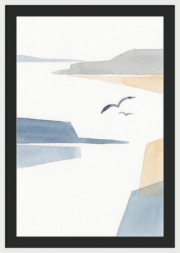 Seabirds Over Tranquil Waters