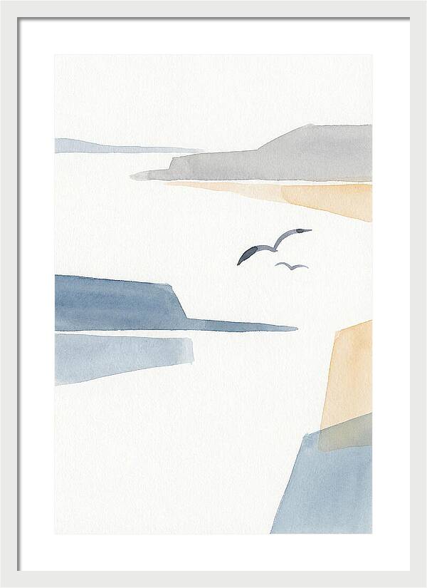 Seabirds Over Tranquil Waters