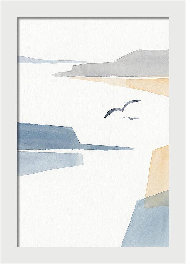 Seabirds Over Tranquil Waters