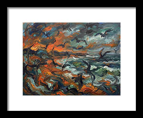 Seabirds Over Turbulent Waves