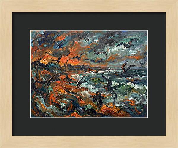 Seabirds Over Turbulent Waves
