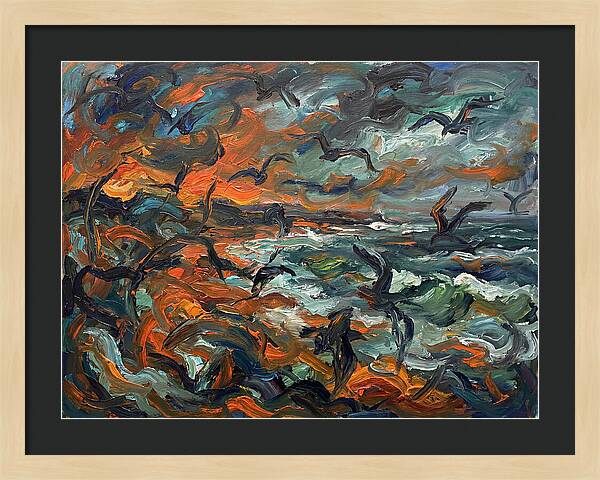 Seabirds Over Turbulent Waves