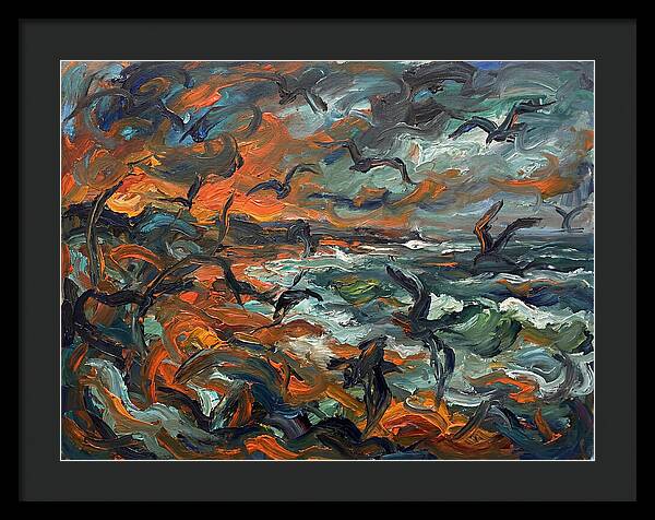 Seabirds Over Turbulent Waves
