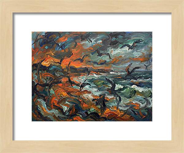 Seabirds Over Turbulent Waves