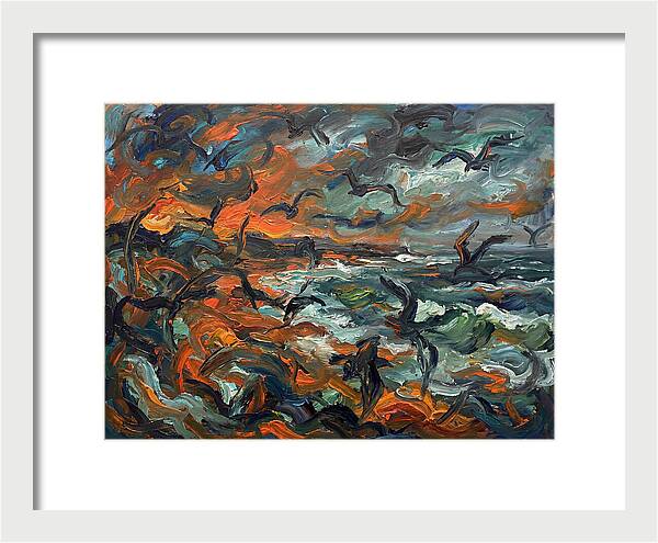 Seabirds Over Turbulent Waves