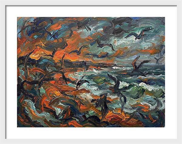 Seabirds Over Turbulent Waves