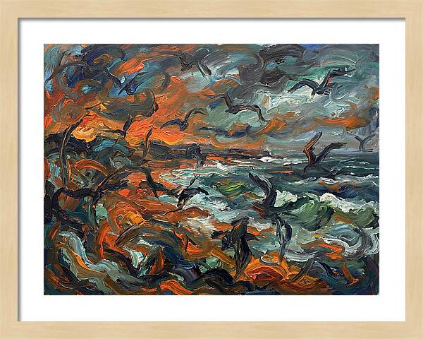 Seabirds Over Turbulent Waves