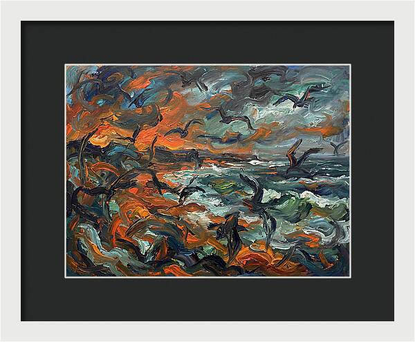 Seabirds Over Turbulent Waves