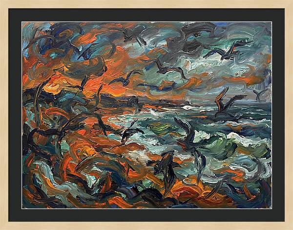 Seabirds Over Turbulent Waves