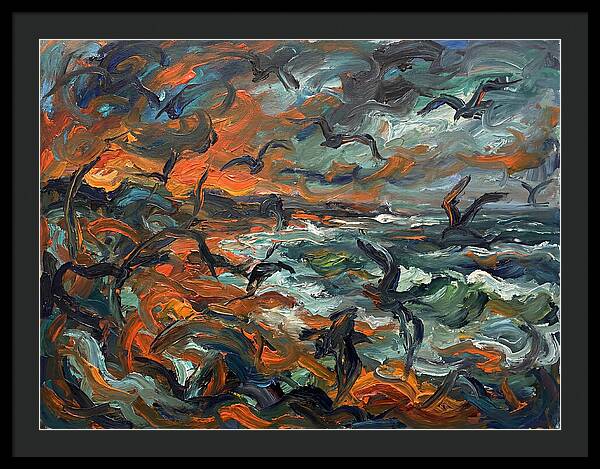 Seabirds Over Turbulent Waves