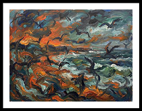 Seabirds Over Turbulent Waves