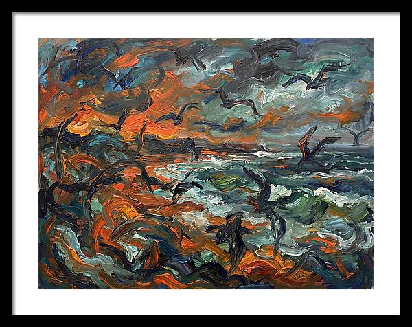 Seabirds Over Turbulent Waves