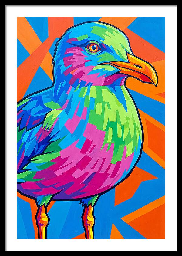 Seagull In Vibrant Colors