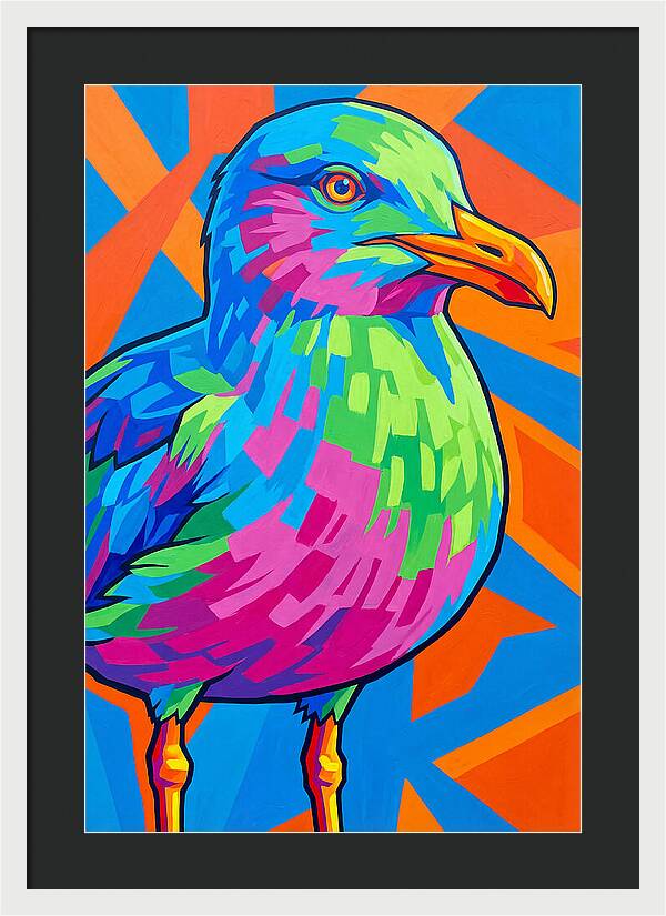 Seagull In Vibrant Colors