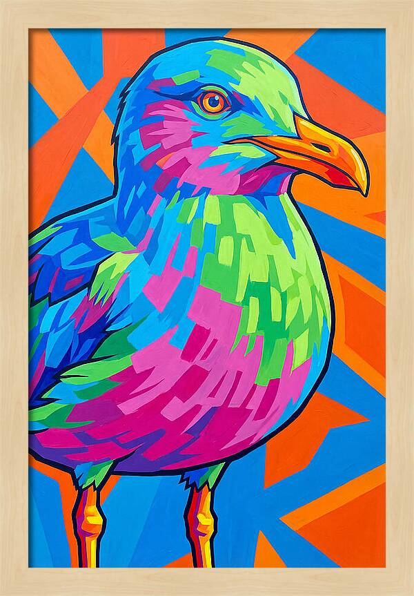 Seagull In Vibrant Colors