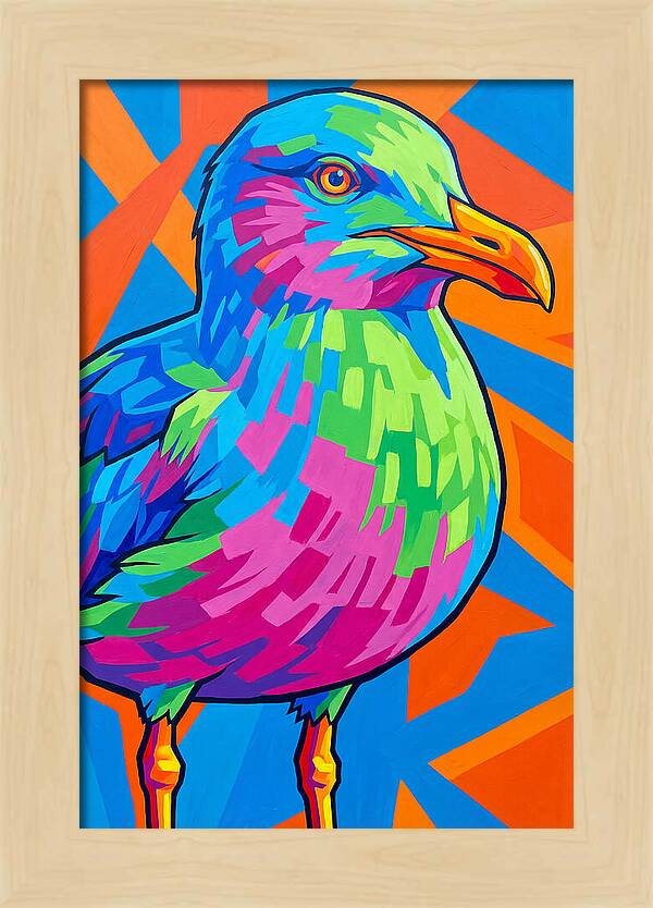 Seagull In Vibrant Colors
