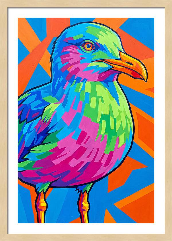 Seagull In Vibrant Colors