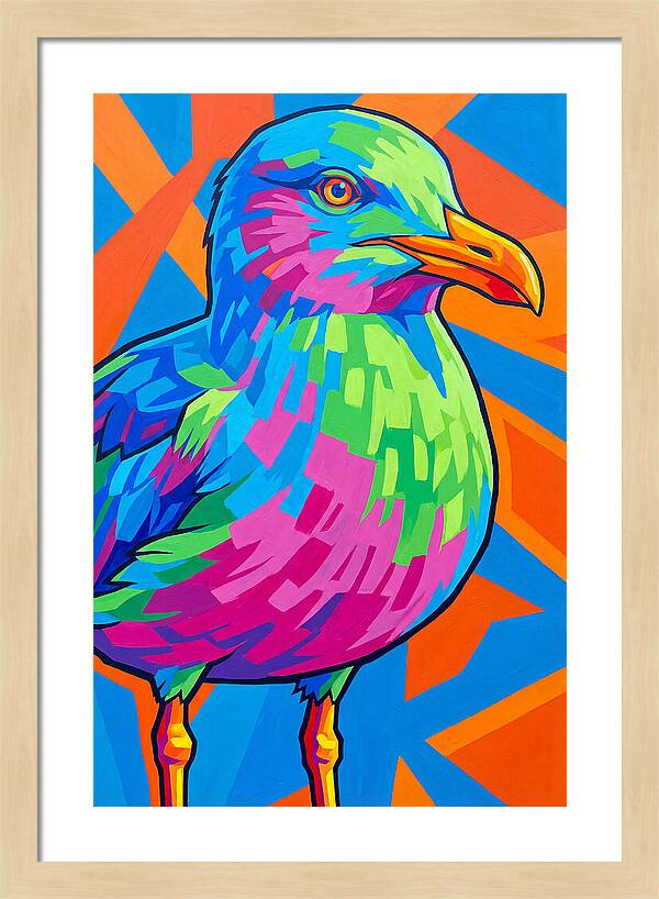 Seagull In Vibrant Colors