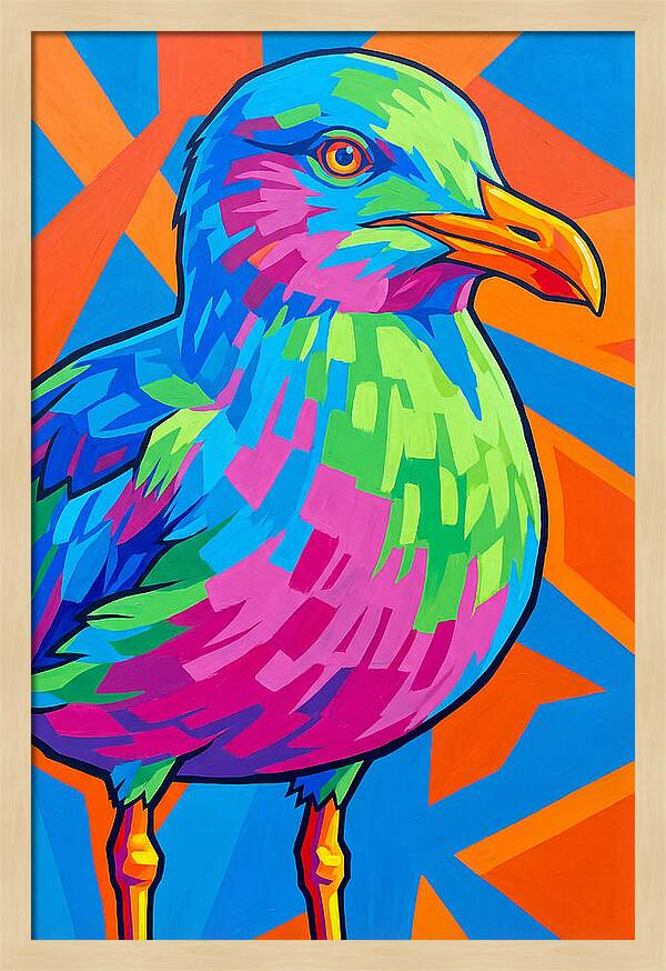 Seagull In Vibrant Colors