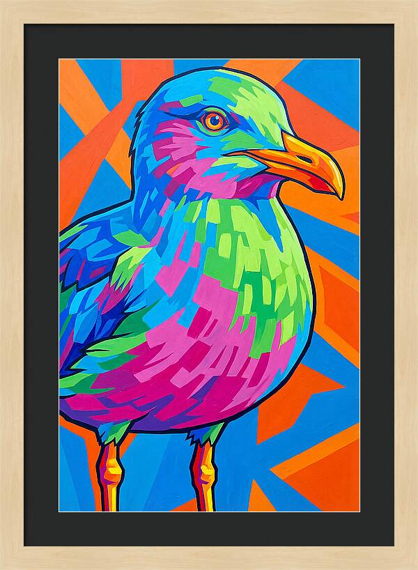 Seagull In Vibrant Colors