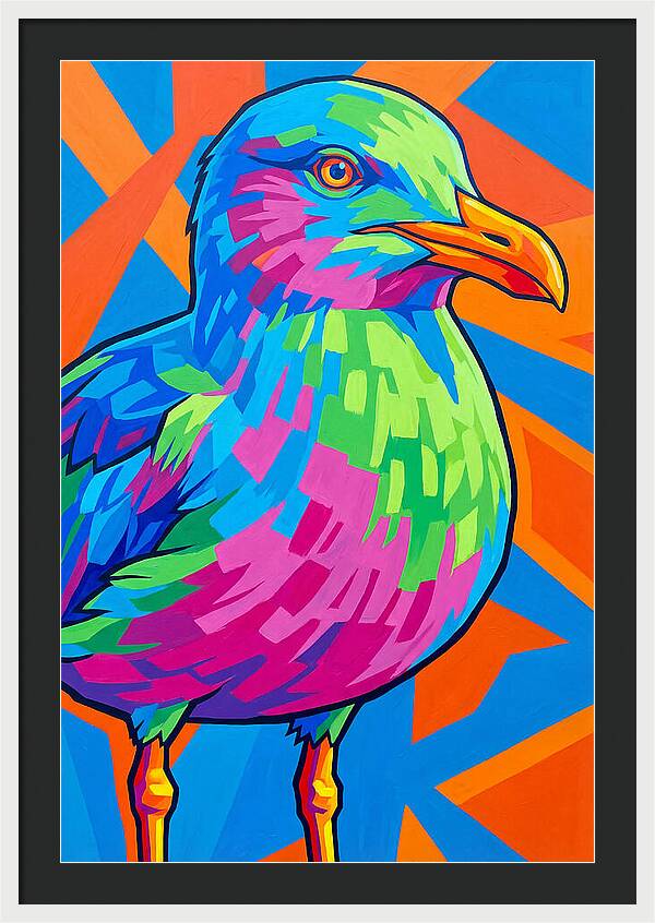 Seagull In Vibrant Colors
