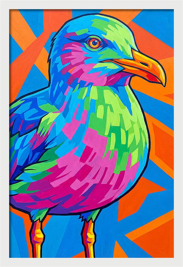 Seagull In Vibrant Colors