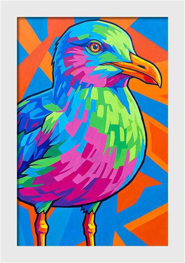 Seagull In Vibrant Colors