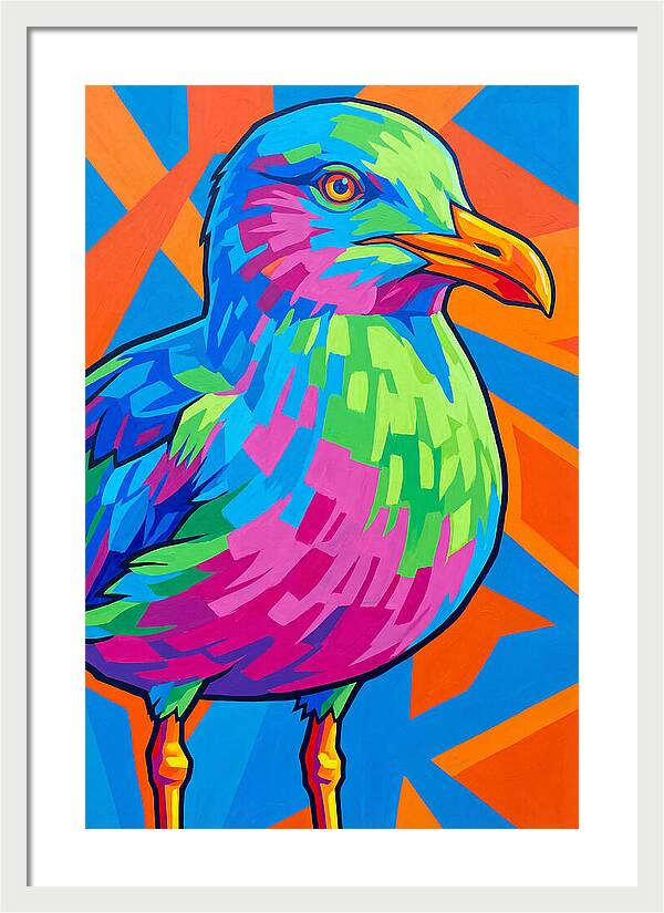 Seagull In Vibrant Colors