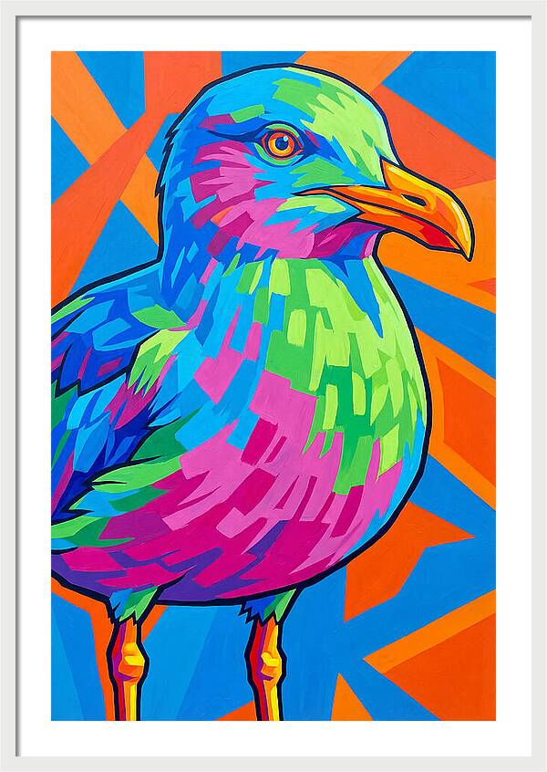 Seagull In Vibrant Colors