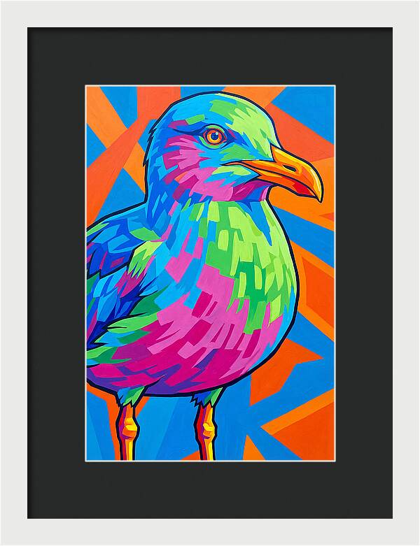 Seagull In Vibrant Colors