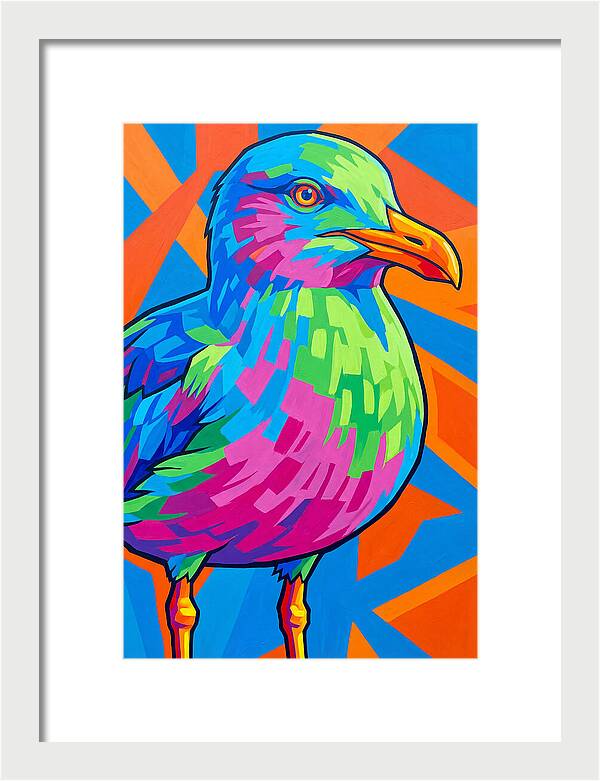 Seagull In Vibrant Colors