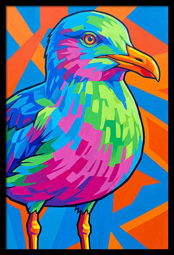 Seagull In Vibrant Colors