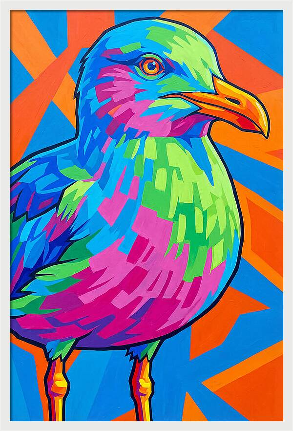 Seagull In Vibrant Colors