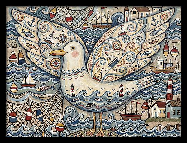 Seagull With Nautical Elements