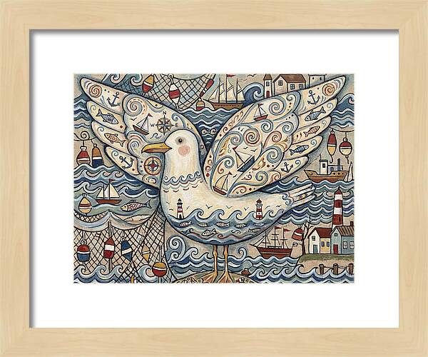 Seagull With Nautical Elements