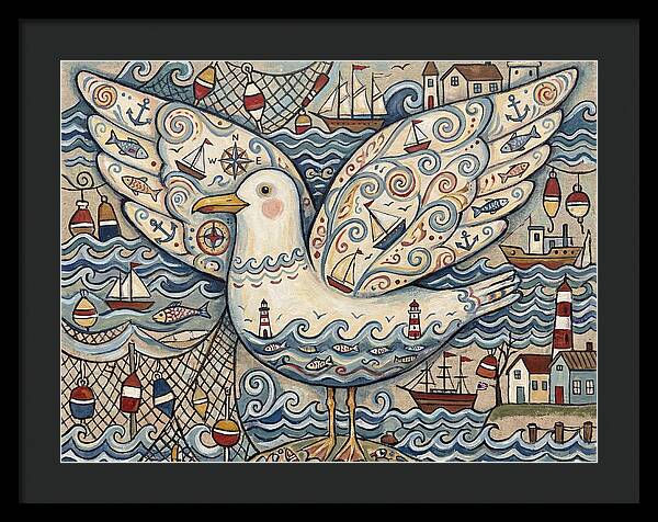 Seagull With Nautical Elements