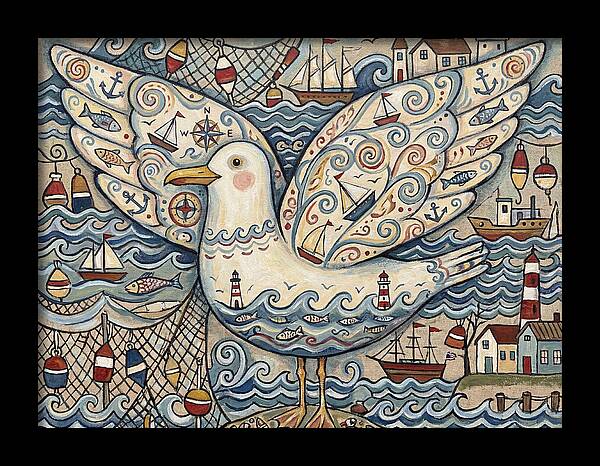 Seagull With Nautical Elements
