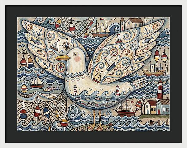 Seagull With Nautical Elements