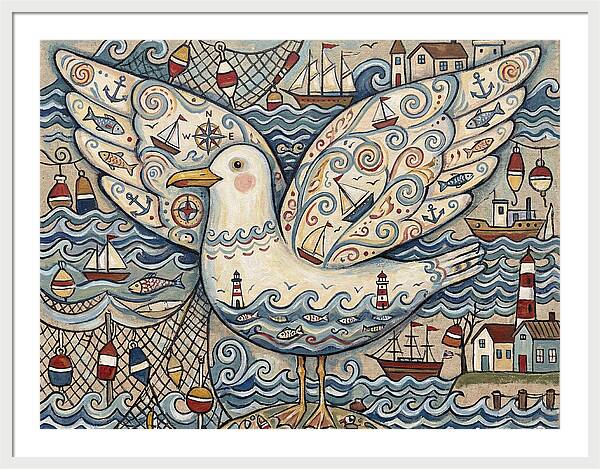Seagull With Nautical Elements
