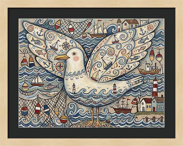 Seagull With Nautical Elements