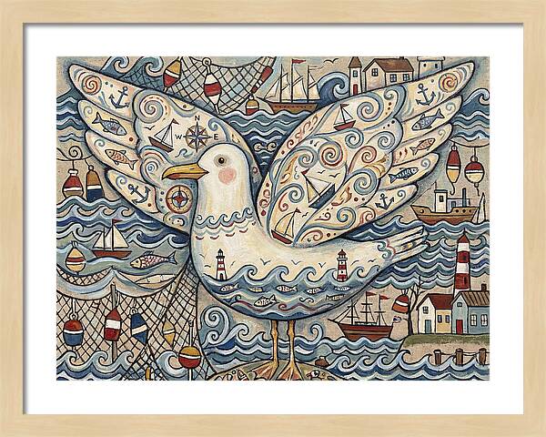 Seagull With Nautical Elements